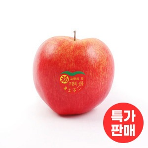 과일포장용스티커고향의맛(사과용)낱개30개X10장낱개개당단가 1.66원